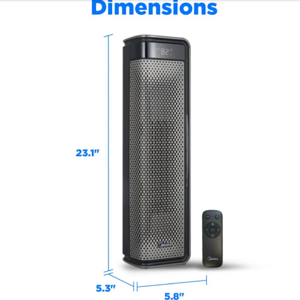 Midea 23'' Dual Flex Space Heater - Picture 7 of 11